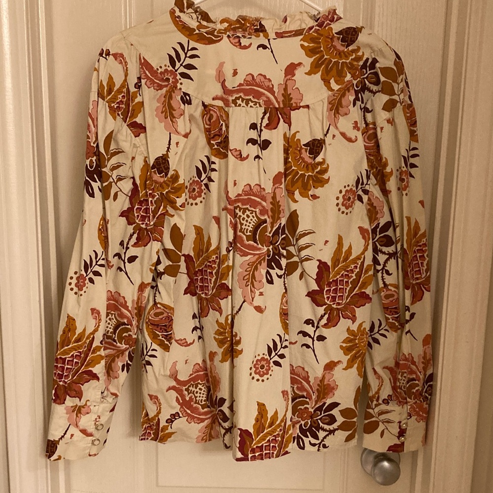 Floral Print Women's Blouse - Picture 9 of 13